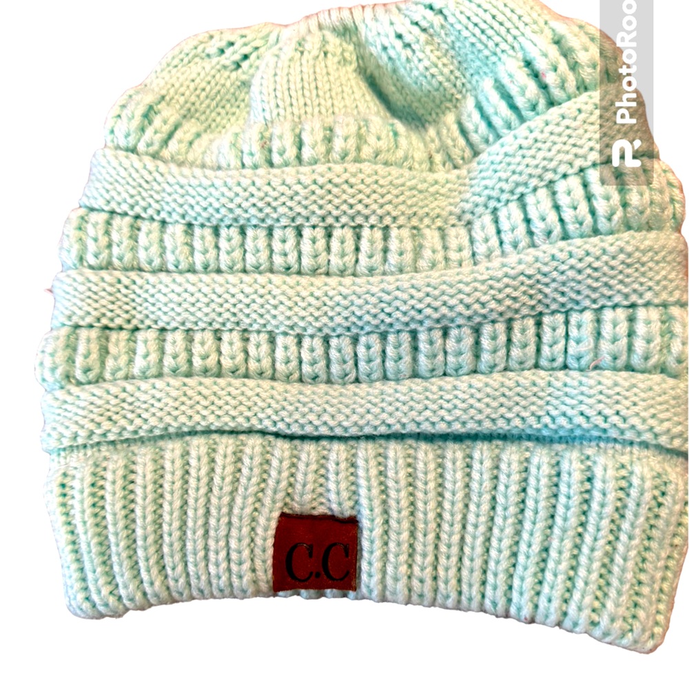 Beanie for ponytails.